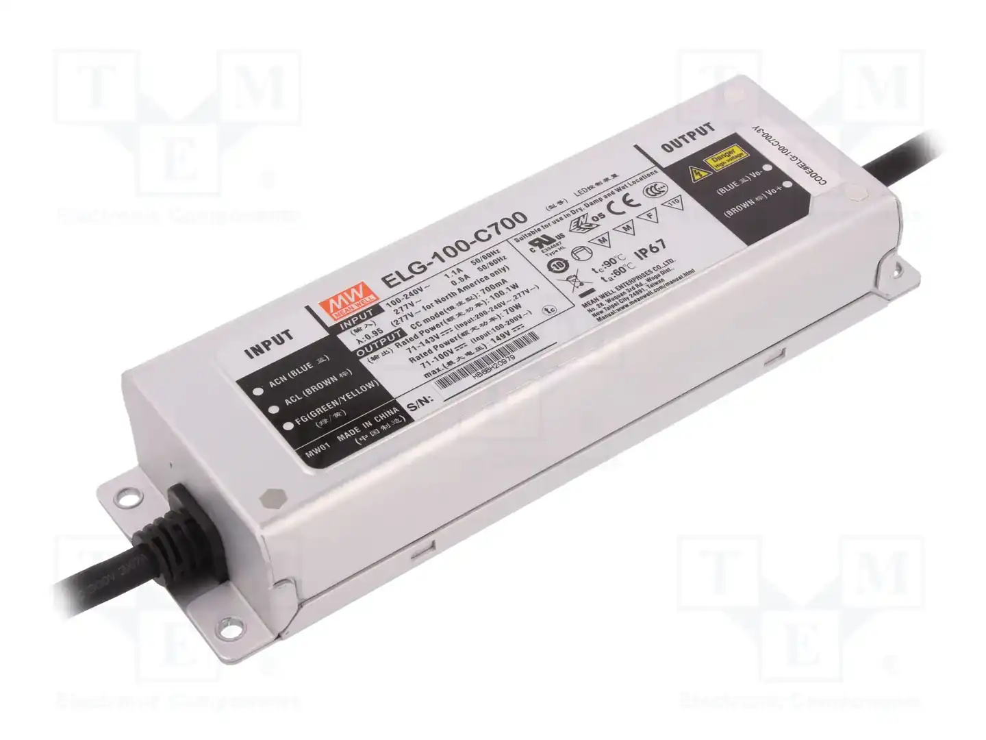 MEAN WELL ELG-100-C700-3Y — Блоки питания для LED