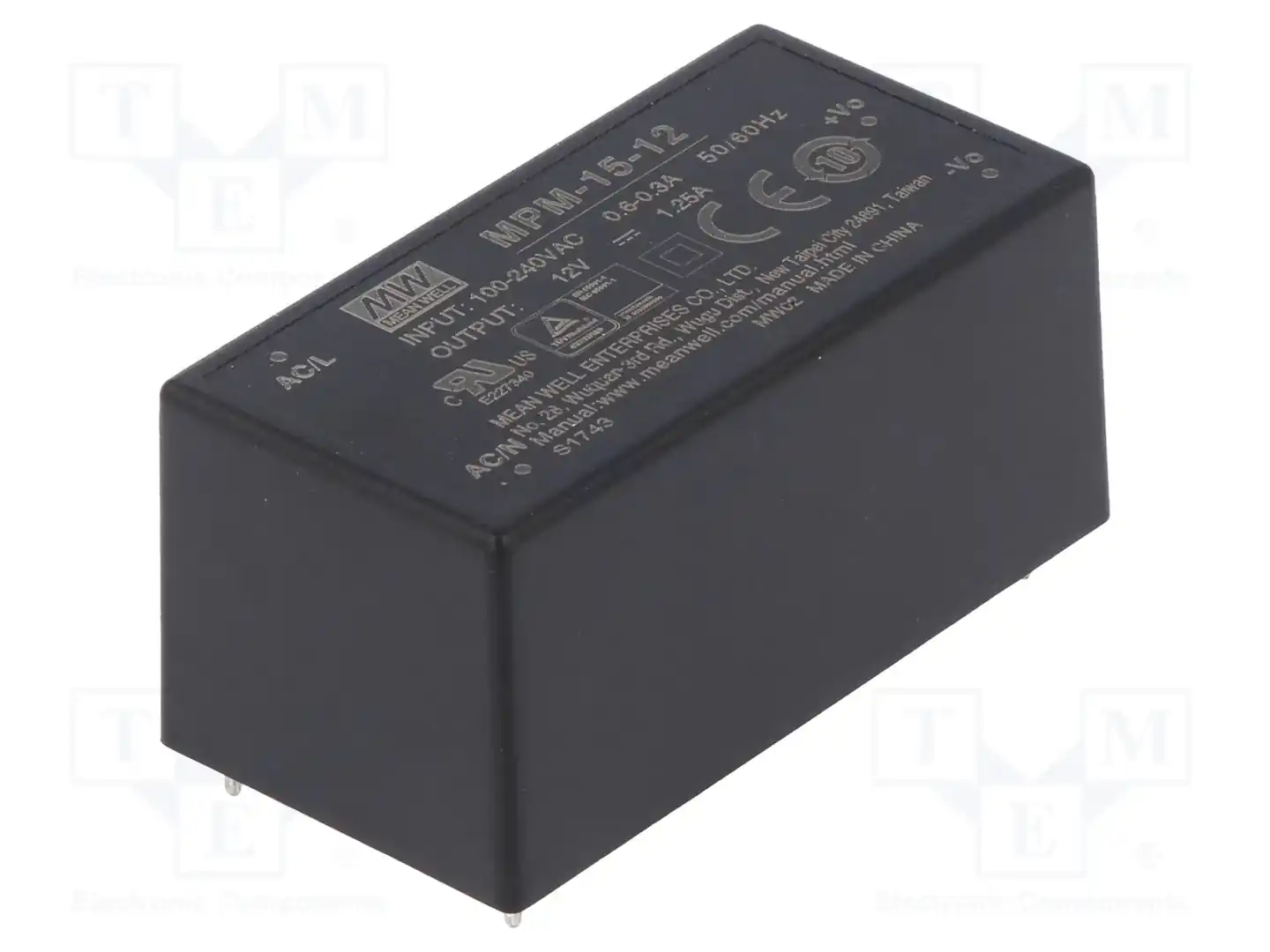 MEAN WELL MPM-15-12 — Преобразователи AC/DC для PCB
