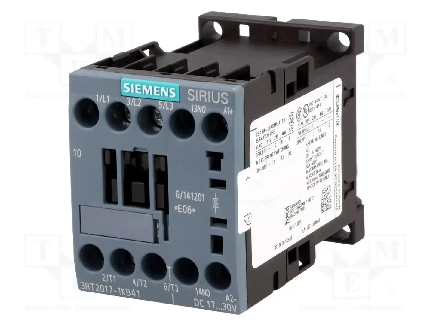 SIEMENS 3RT2017-1KB41 — Контакторы - главные модули