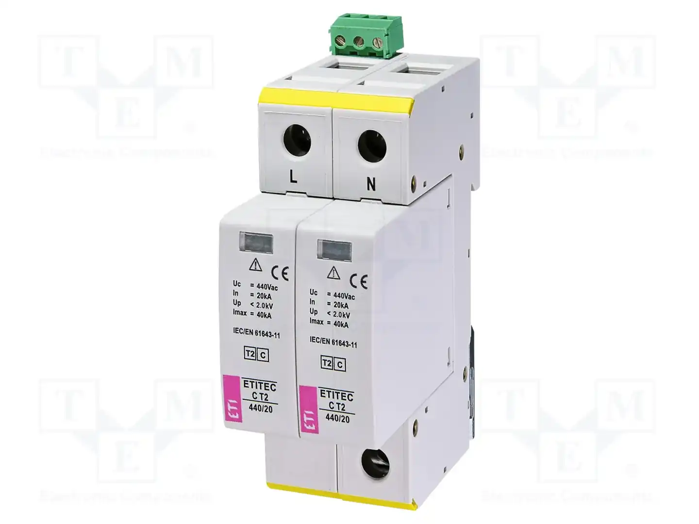 ETI POLAM ETITEC C T2 440/20 2+0 RC — Ограничители перенапряжения