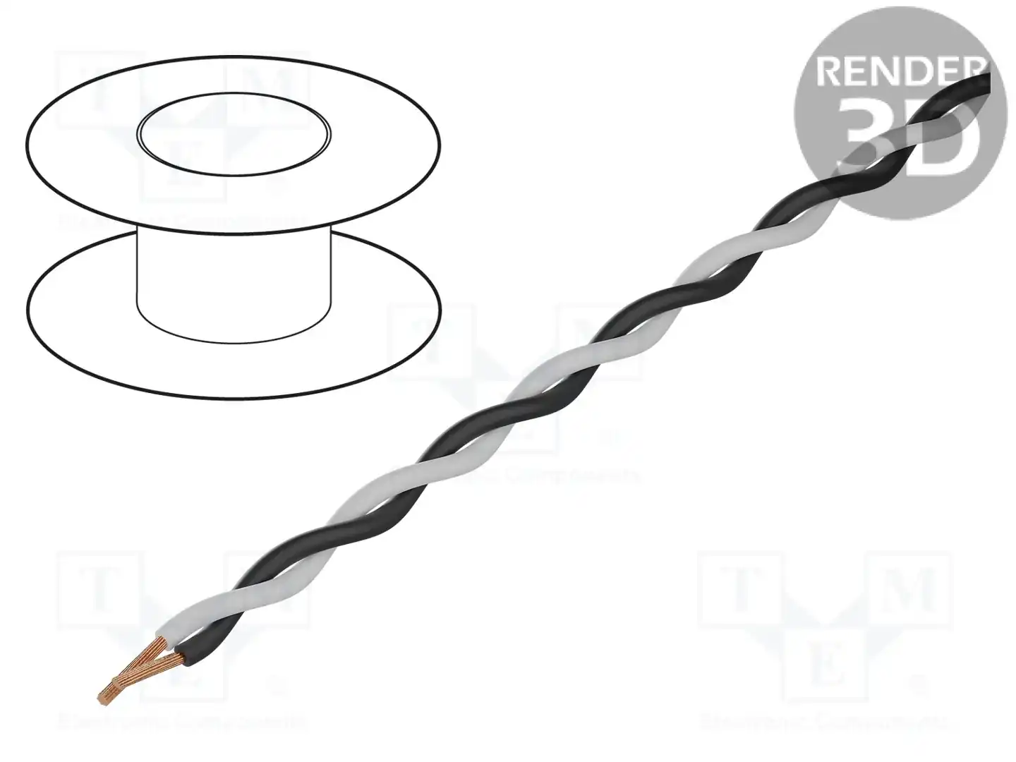 TASKER TSK1130 WHITE BLACK — Провода для уст. светодиодов и сист. DMX
