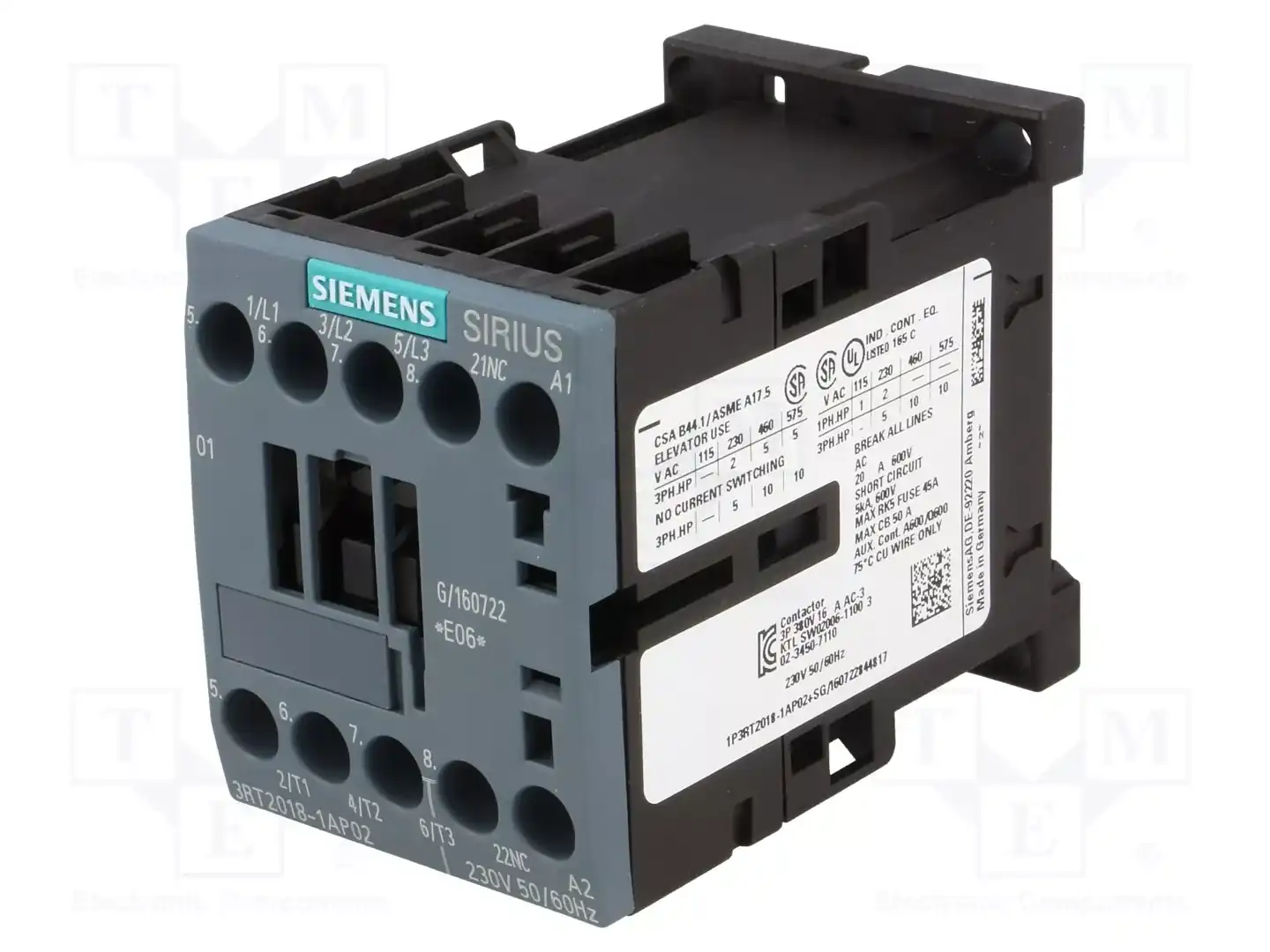 SIEMENS 3RT2018-1AP02 — Контакторы - главные модули