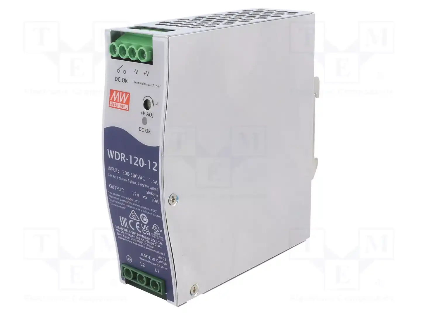 MEAN WELL WDR-120-12 — Блоки питания на DIN-рейку