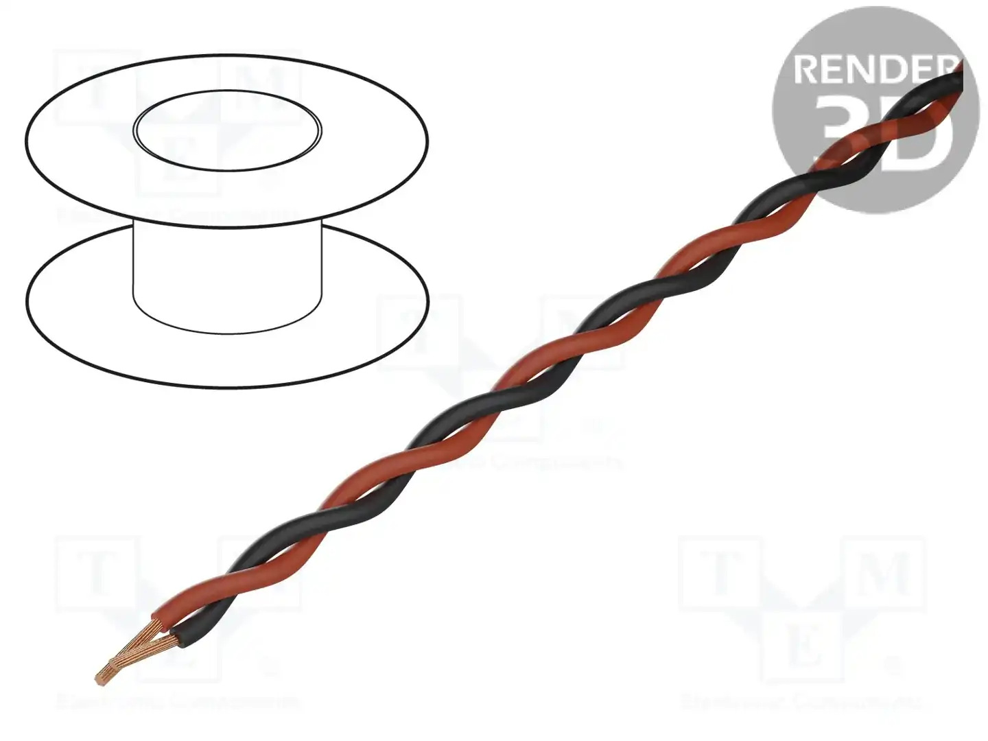 TASKER TSK1130 RED BLACK — Провода для уст. светодиодов и сист. DMX