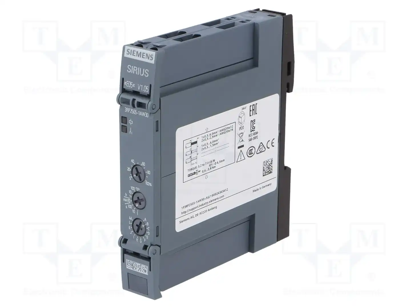 SIEMENS 3RP2505-1AW30 — Временные аналоговые реле