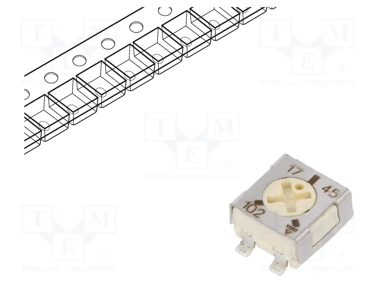 VISHAY TS53YL102MR10 — Потенциометры SMD однооборотные