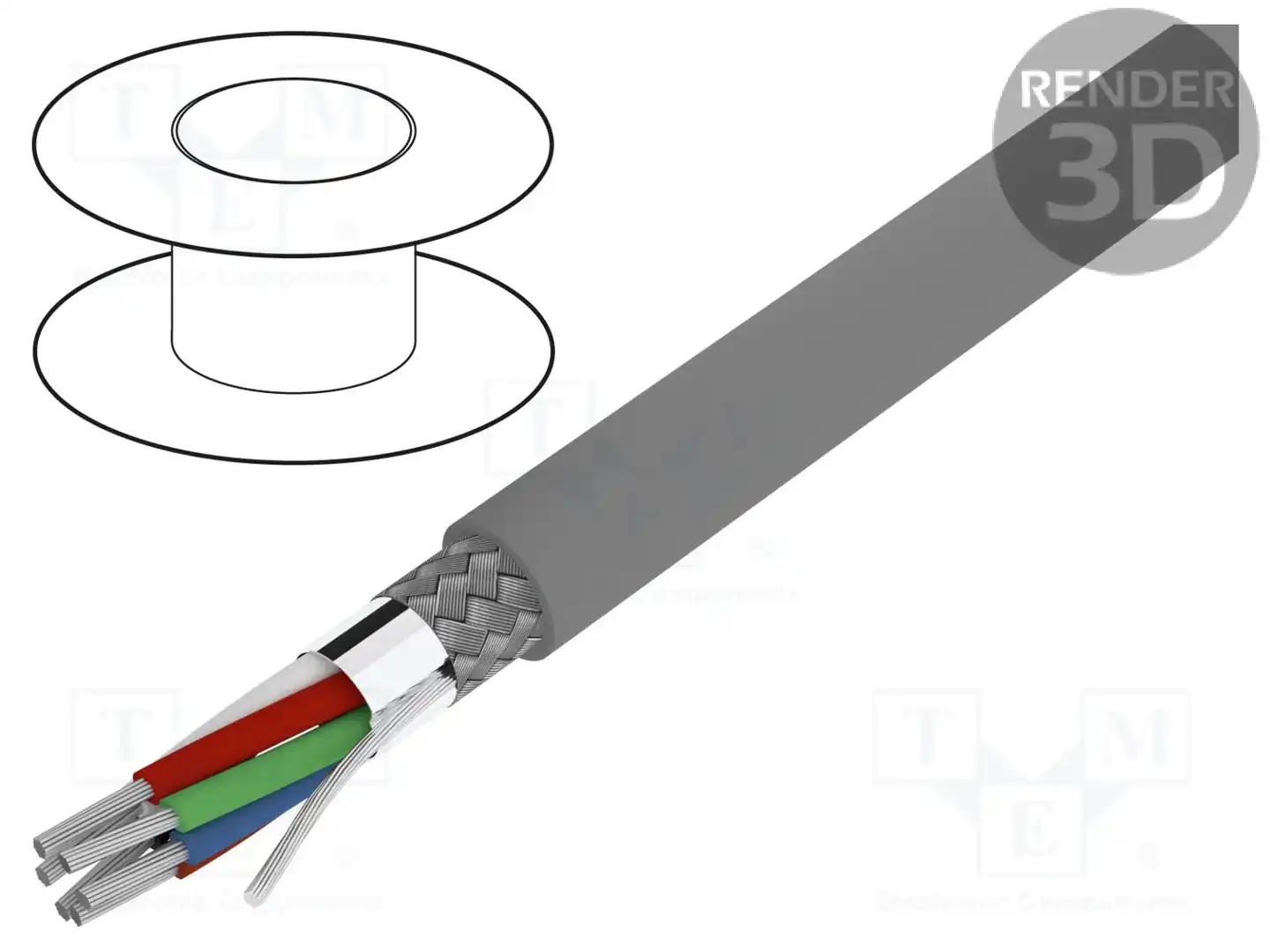 ALPHA WIRE 6342 SL005 — Провода многожильные экранированные