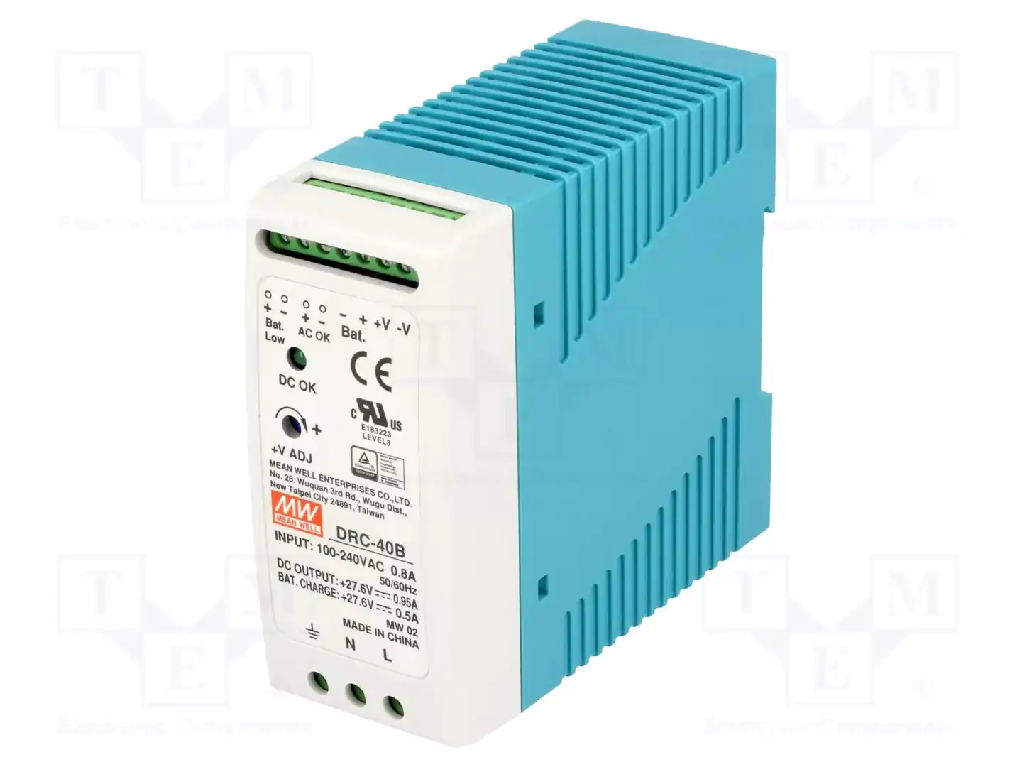 MEAN WELL DRC-40B — Блоки питания на DIN-рейку
