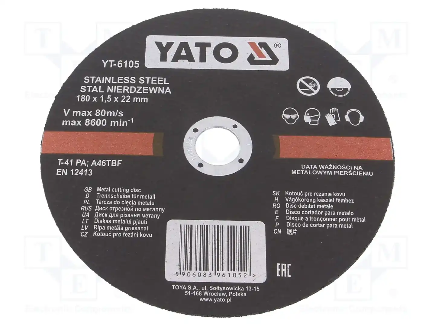 YATO YT-6105 — Диски для резки и шлифовки