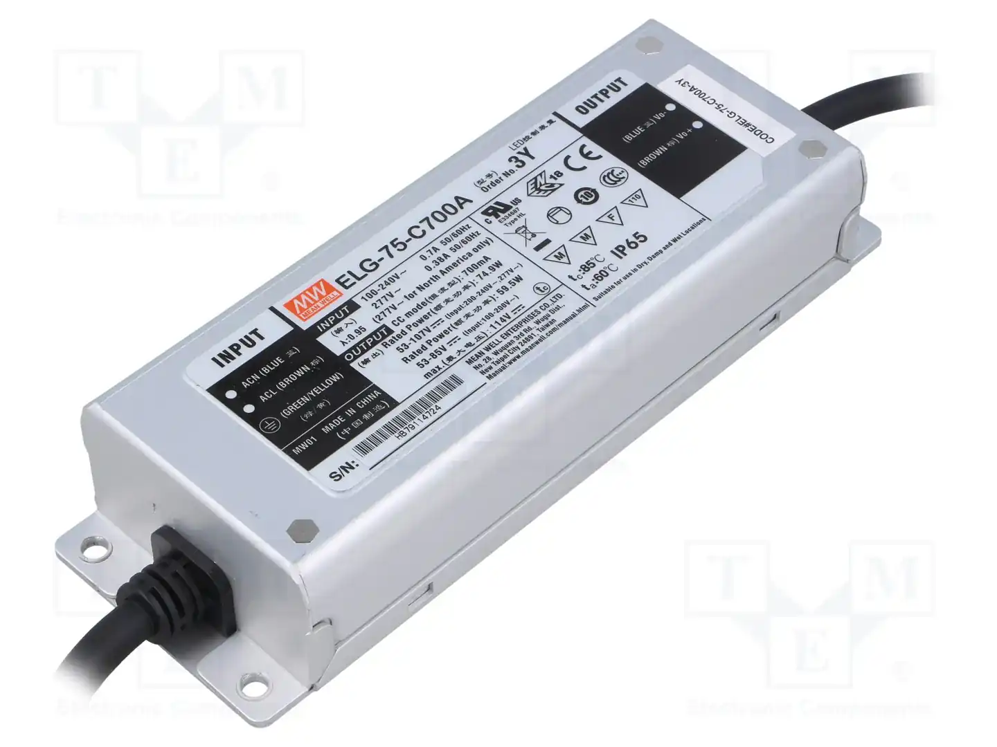 MEAN WELL ELG-75-C700A-3Y — Блоки питания для LED