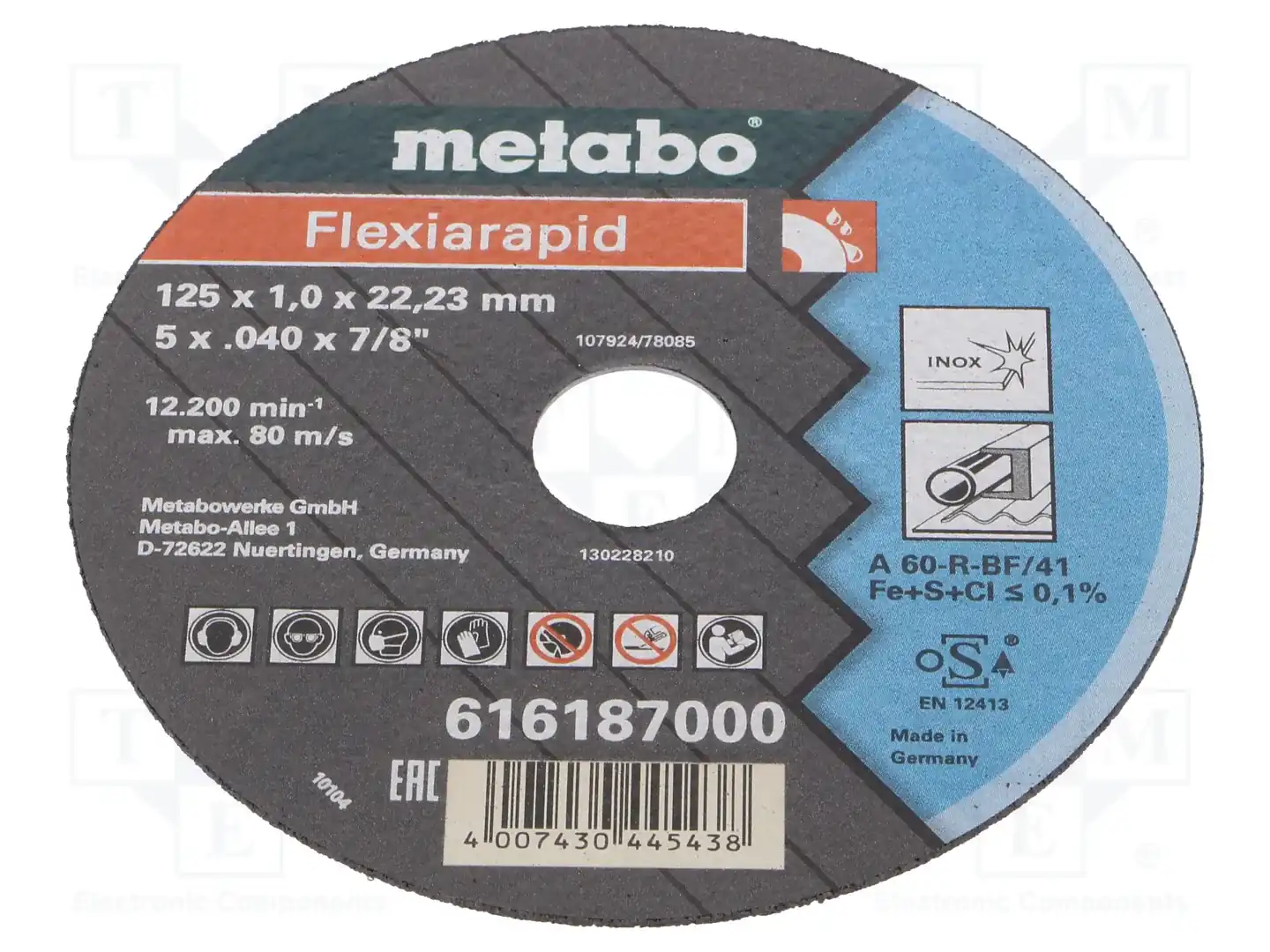 METABO 616187000 — Диски для резки и шлифовки