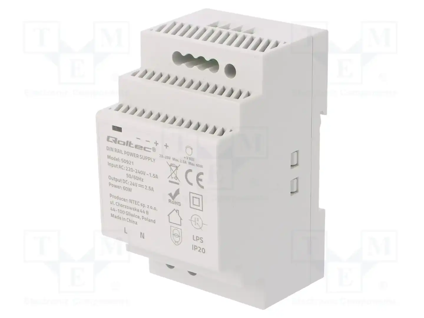QOLTEC 50921 — Блоки питания на DIN-рейку
