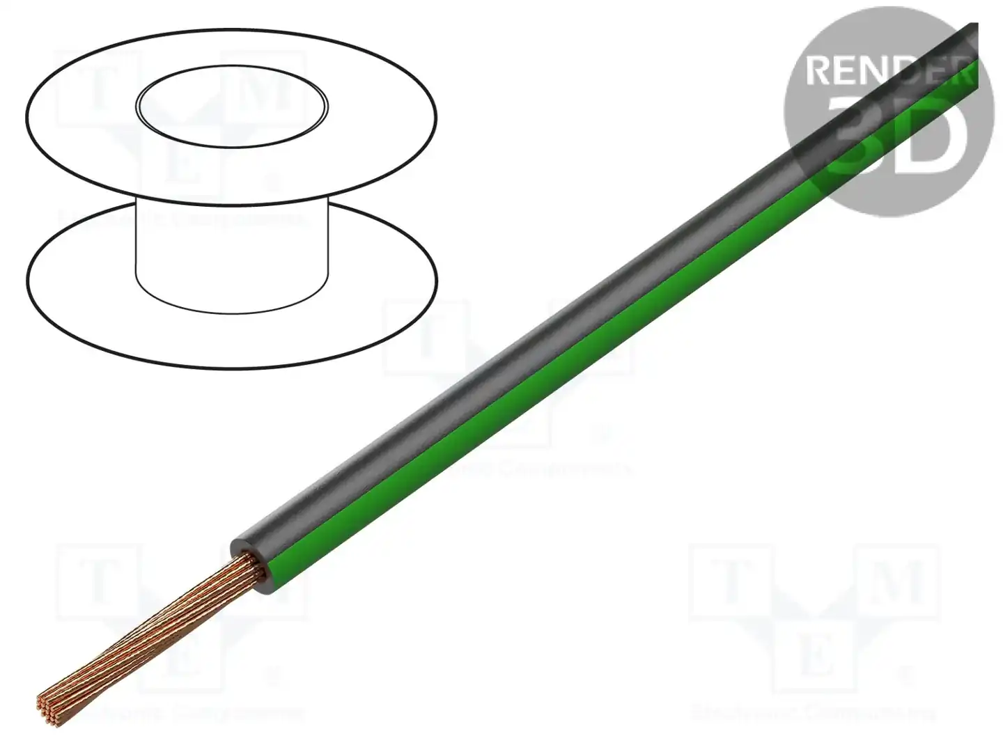 BQ CABLE FLRY-A0.35-BK/GR — Кабели для автомобильной электропроводки