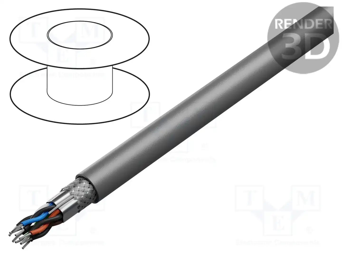 ALPHA WIRE 86505CY SL005 — Провода многожильные экранированные