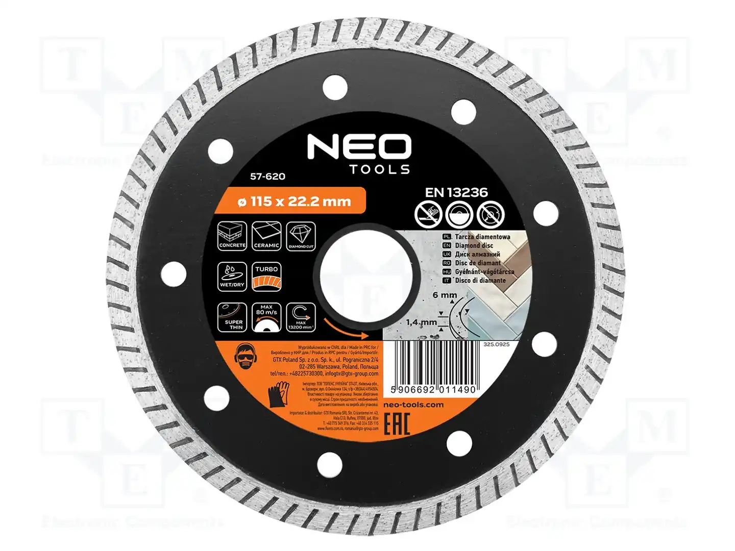 NEO TOOLS 57-620 — Диски для резки и шлифовки