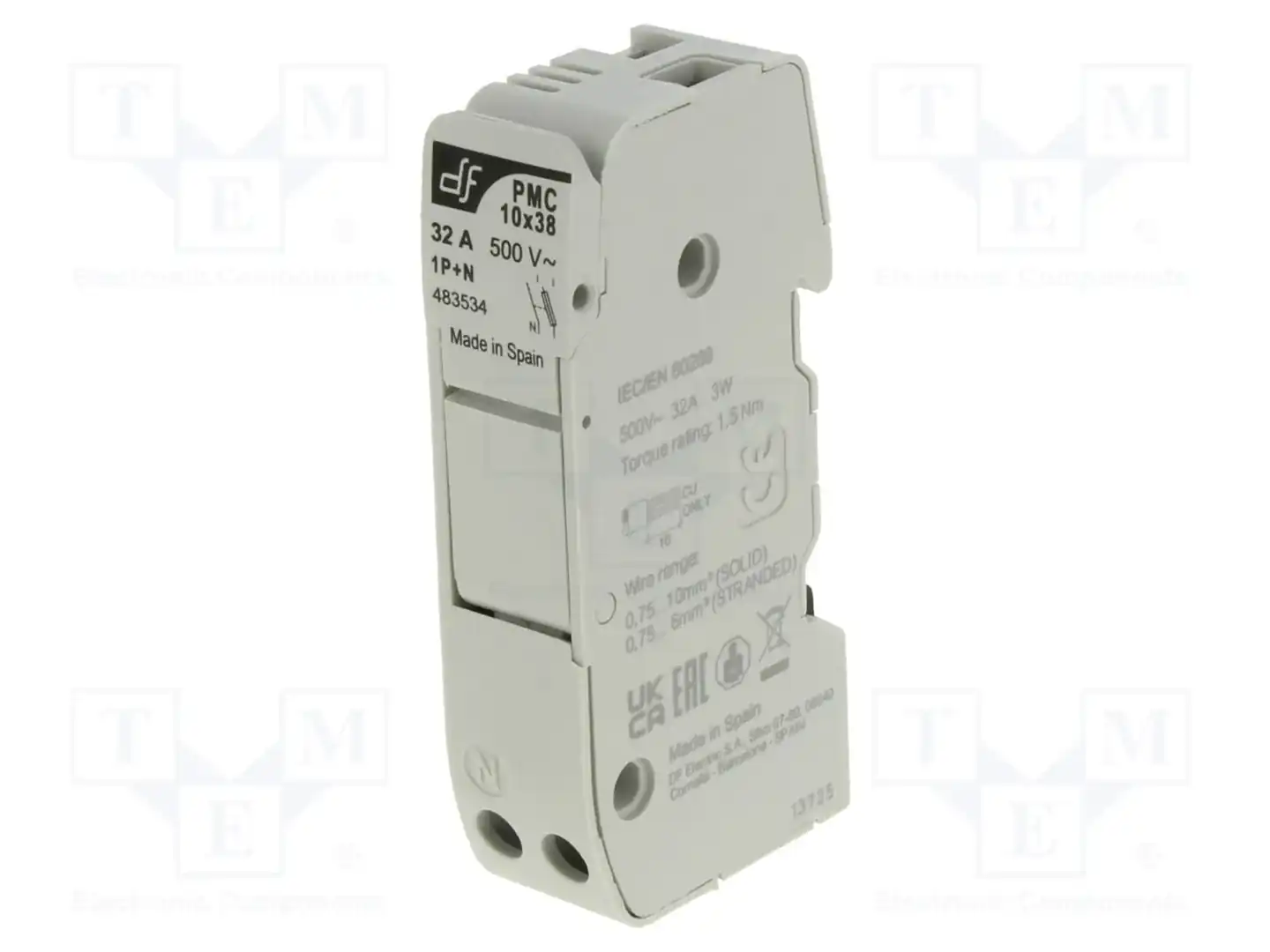 DF ELECTRIC 483534 — Гнезда предохранительные на DIN-рейку