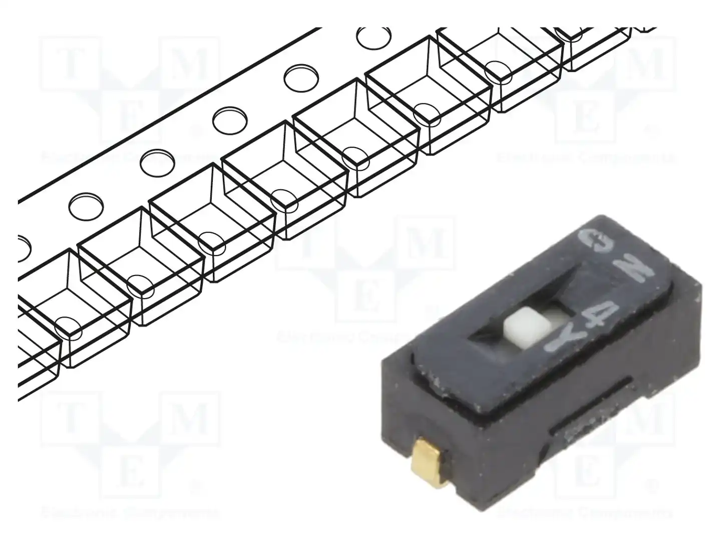 Nidec Copal Electronics CHS-01TA — Переключатели типа Dip-Switch