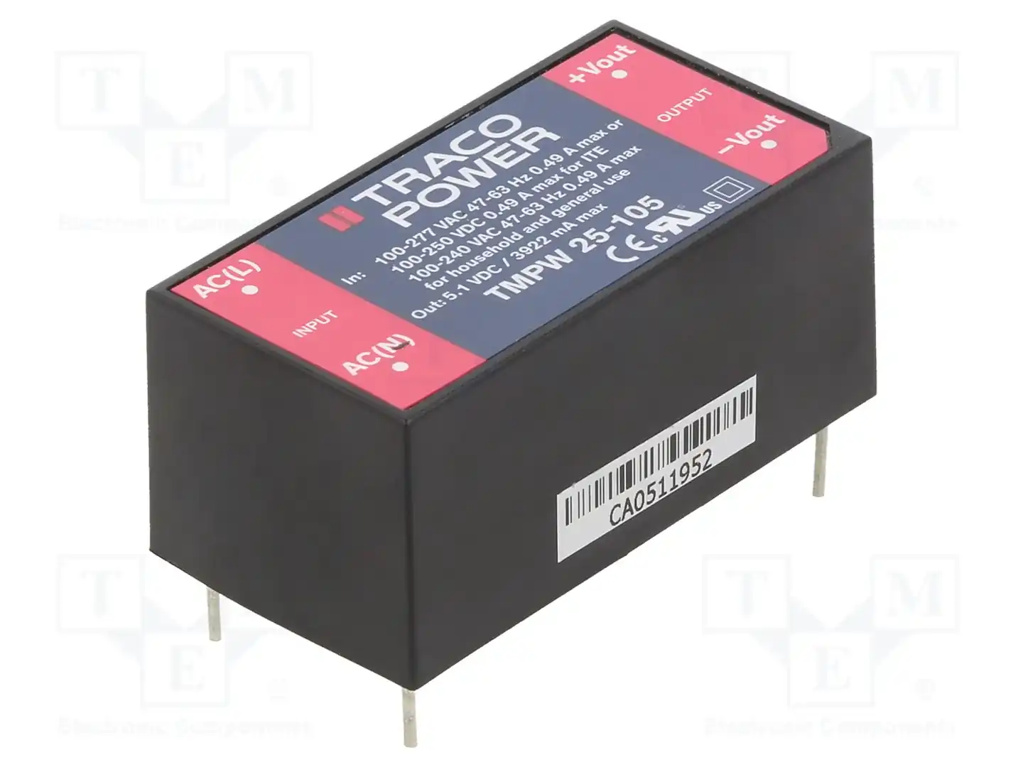 TRACO POWER TMPW 25-105 — Блоки питания для встраивания