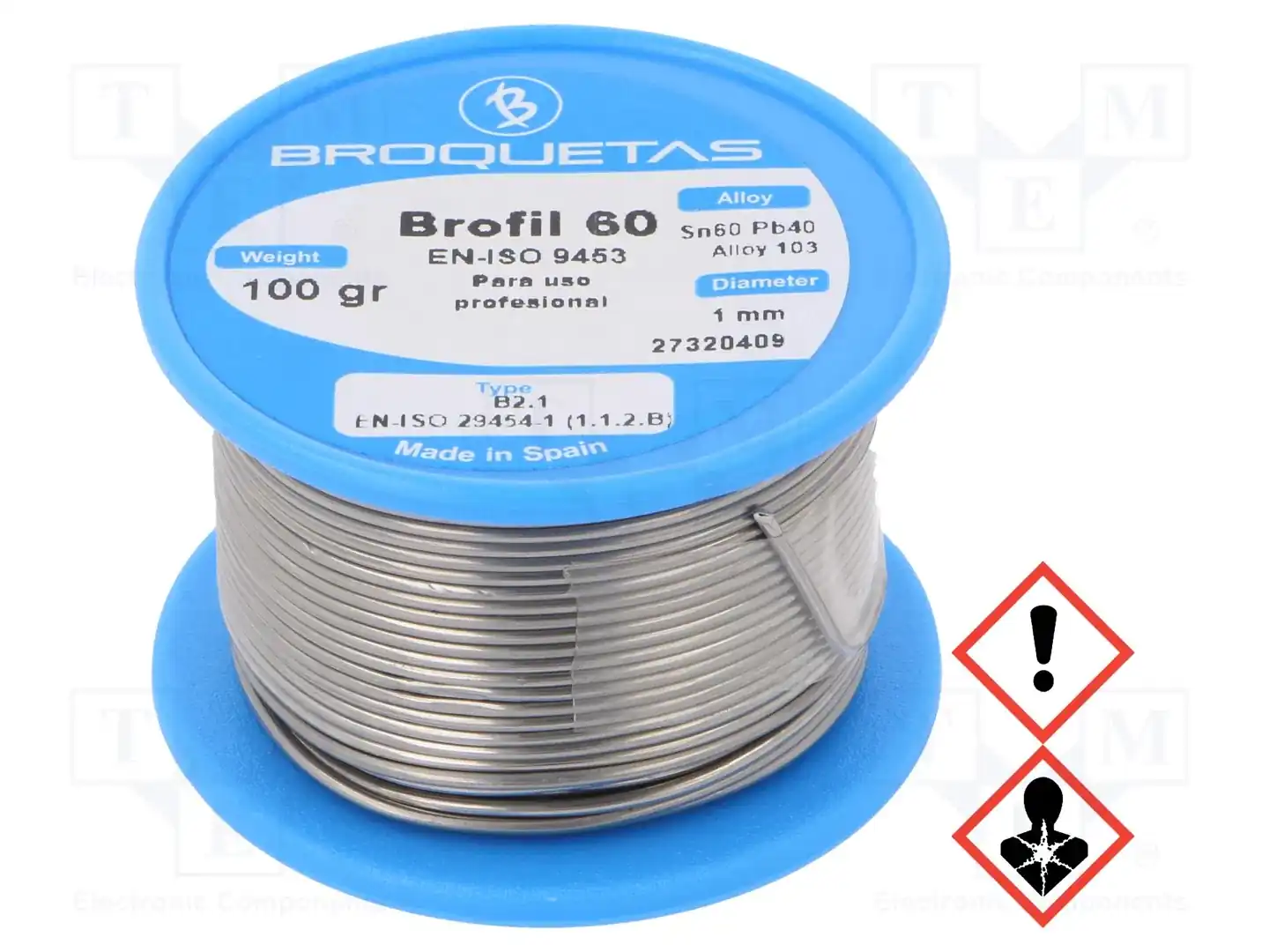 BROQUETAS B21PW15-01100-1A104 — Паяльные провода свинцовые