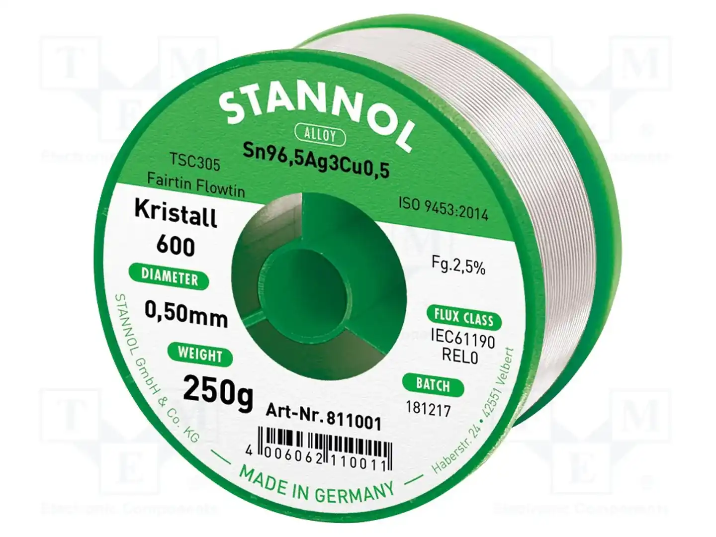 STANNOL 811001 — Паяльные провода бессвинцовые