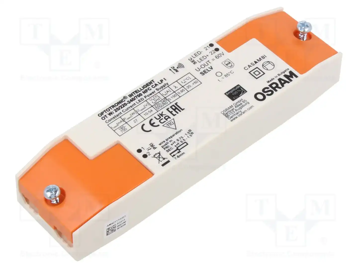 ams OSRAM OT WI 25/220-240/700 NFC CA LP I — Блоки питания для LED
