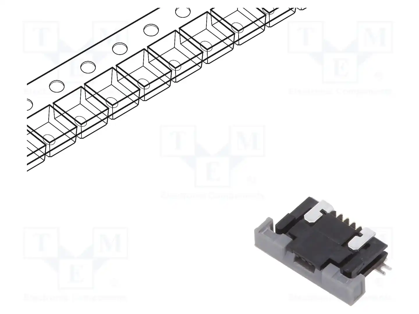 AMPHENOL COMMUNICATIONS SOLUTIONS SFV4R-4STBE1HLF — Разъeмы FFC/FPC растр 0,5мм