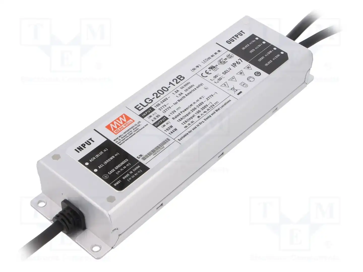 MEAN WELL ELG-200-12B — Блоки питания для LED