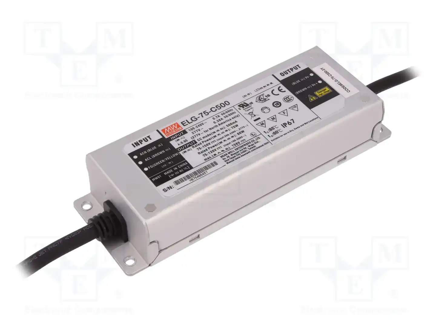 MEAN WELL ELG-75-C500-3Y — Блоки питания для LED