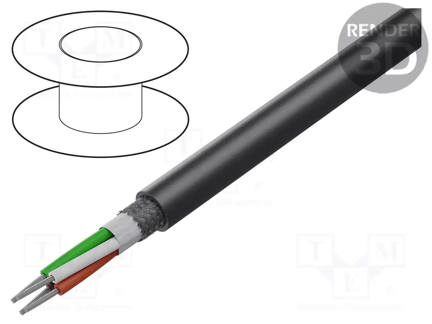 ALPHA WIRE 45102 BK005 — Провода многожильные экранированные