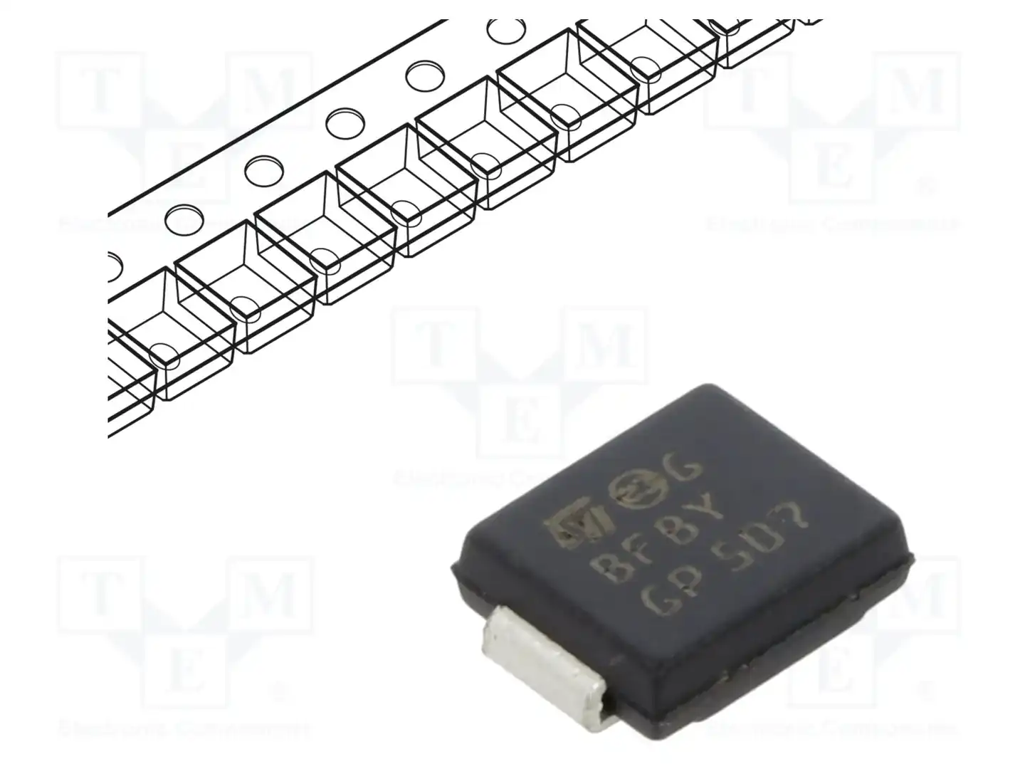 STMicroelectronics SM15T56CAY — Диоды TVS SMD двунаправленные