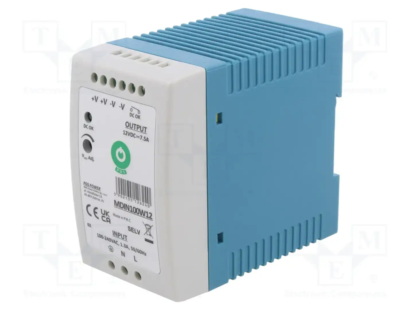 POS POS MDIN100W12 — Блоки питания на DIN-рейку MDIN100W12