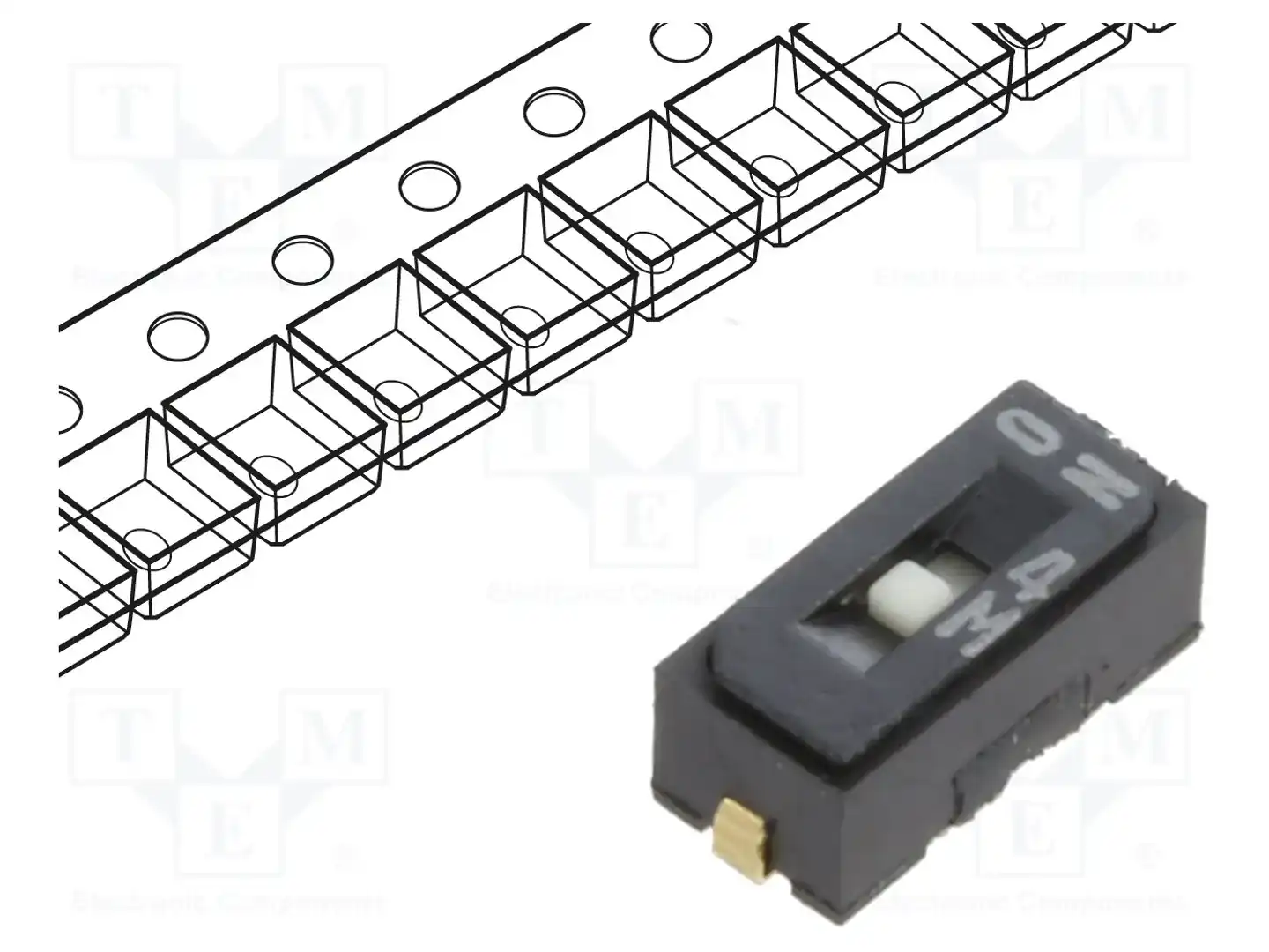 Nidec Copal Electronics CHS-01TA1 — Переключатели типа Dip-Switch