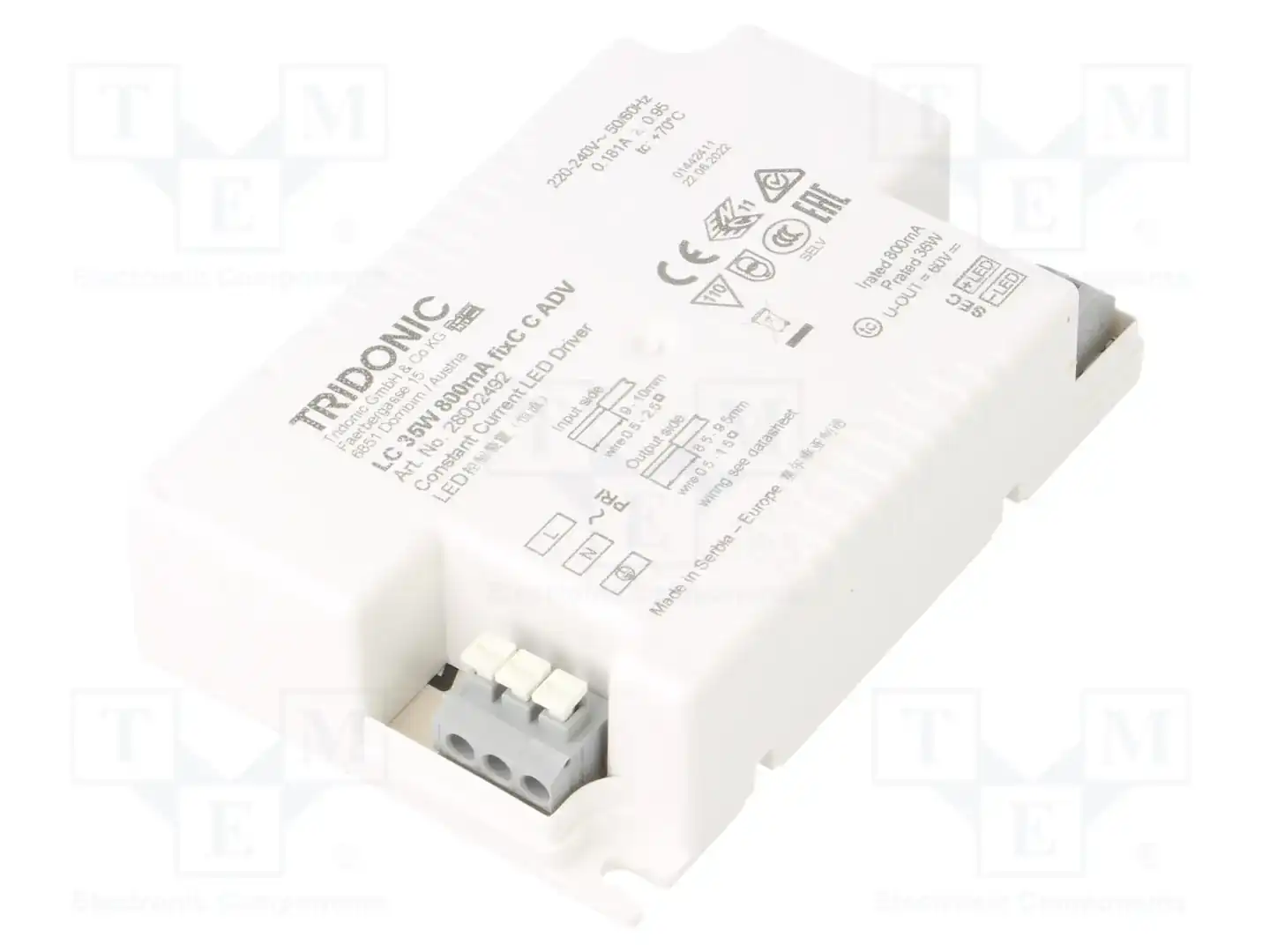 TRIDONIC LC 35W 800MA FIXC C ADV — Блоки питания для LED