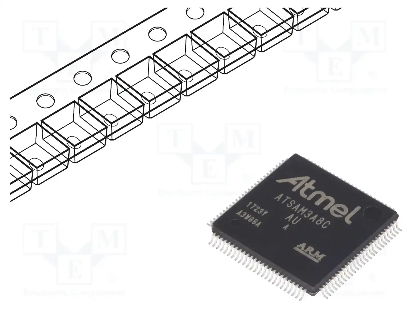 Microchip Technology ATSAM3A8CA-AU — Линейка ARM 32-bit