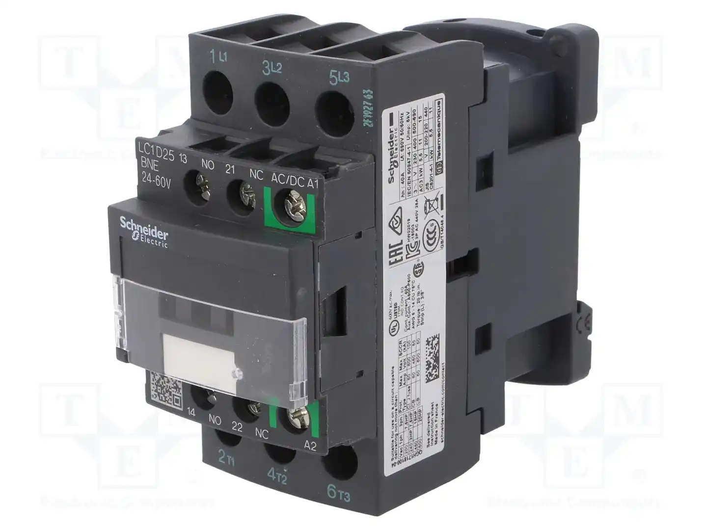 SCHNEIDER ELECTRIC LC1D25BNE — Контакторы - главные модули
