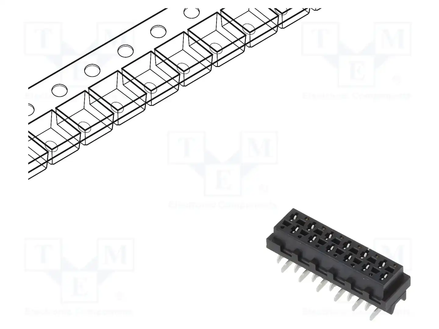 TE Connectivity 1-2178711-2 — Разъeмы Micro-Match растр 1,27мм