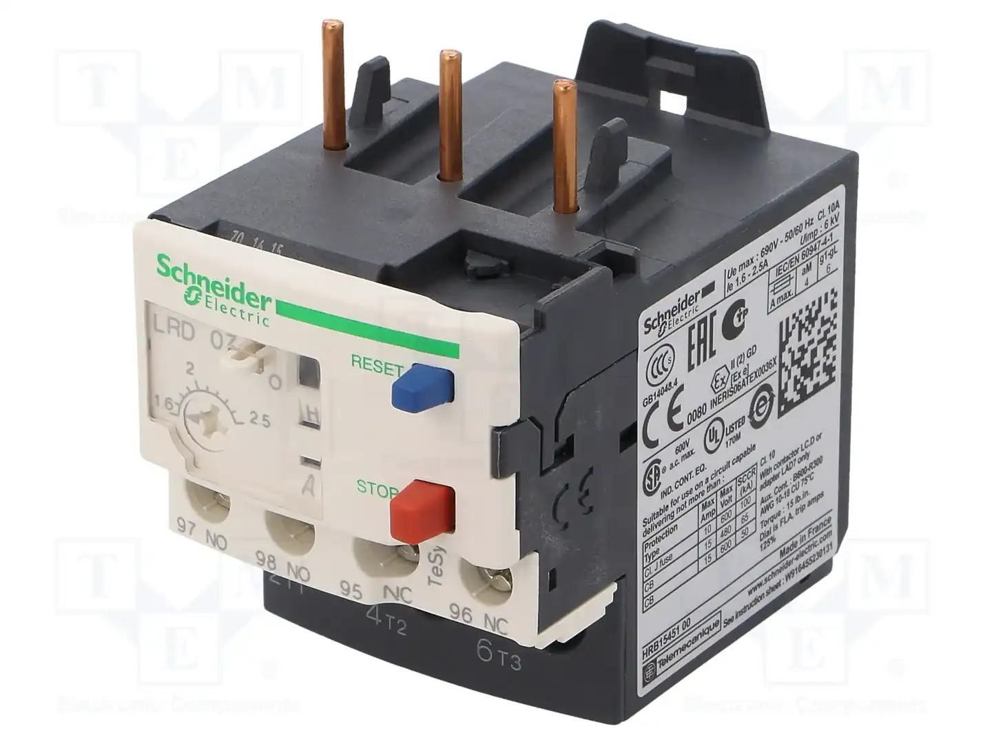 SCHNEIDER ELECTRIC LRD07 — Контакторы - дополнительное оборудование