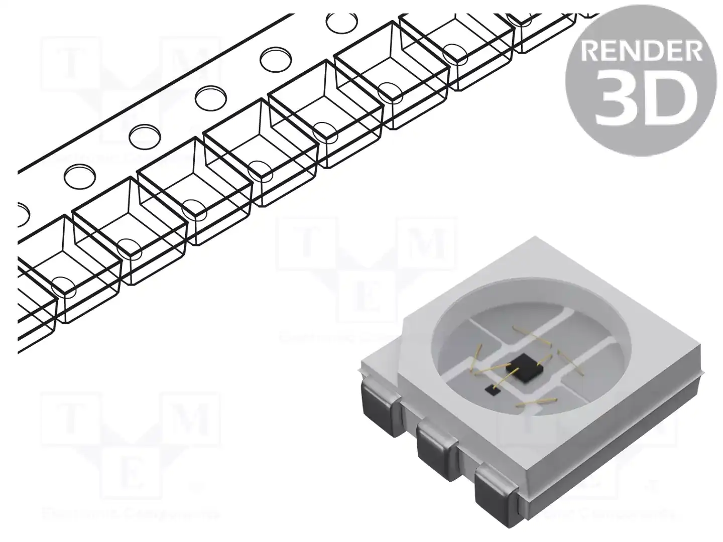 Inolux IN-PC55TBTRGB — Светодиоды SMD цветные