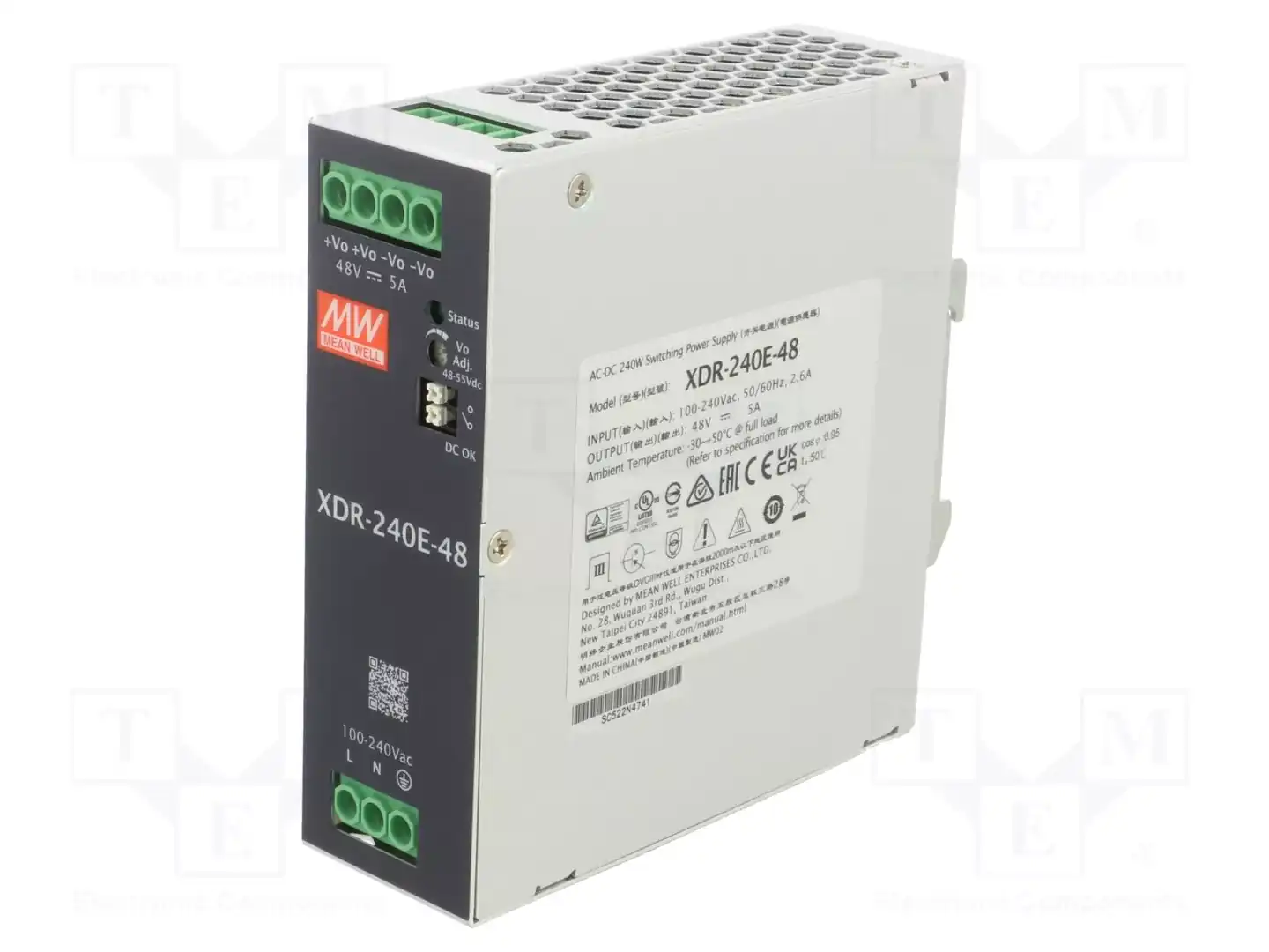 MEAN WELL XDR-240E-48 — Блоки питания на DIN-рейку