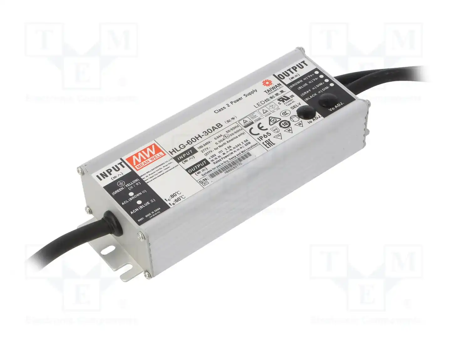MEAN WELL HLG-60H-30AB — Блоки питания для LED