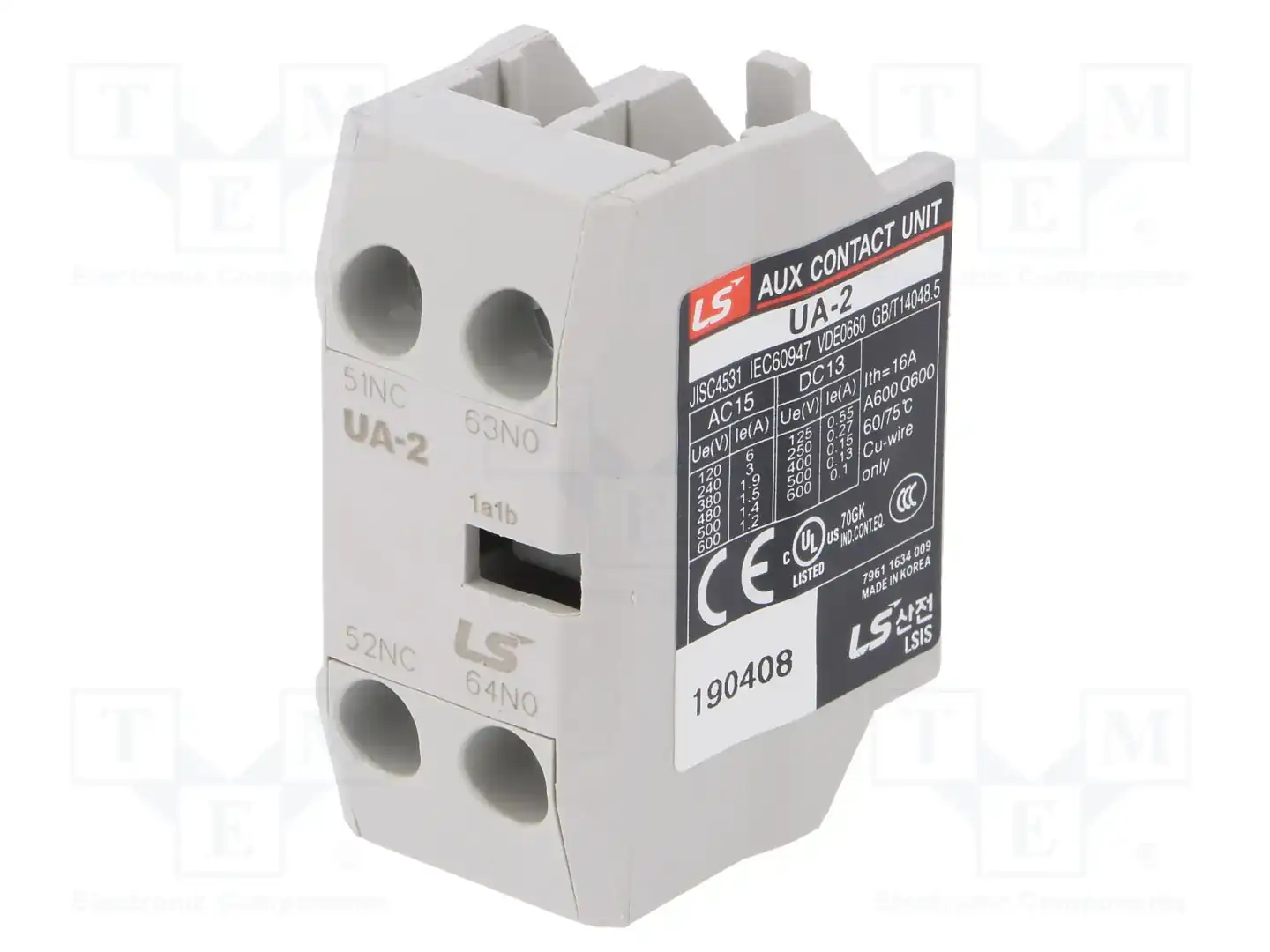 LS ELECTRIC UA-2 1A1B — Контакторы - дополнительное оборудование