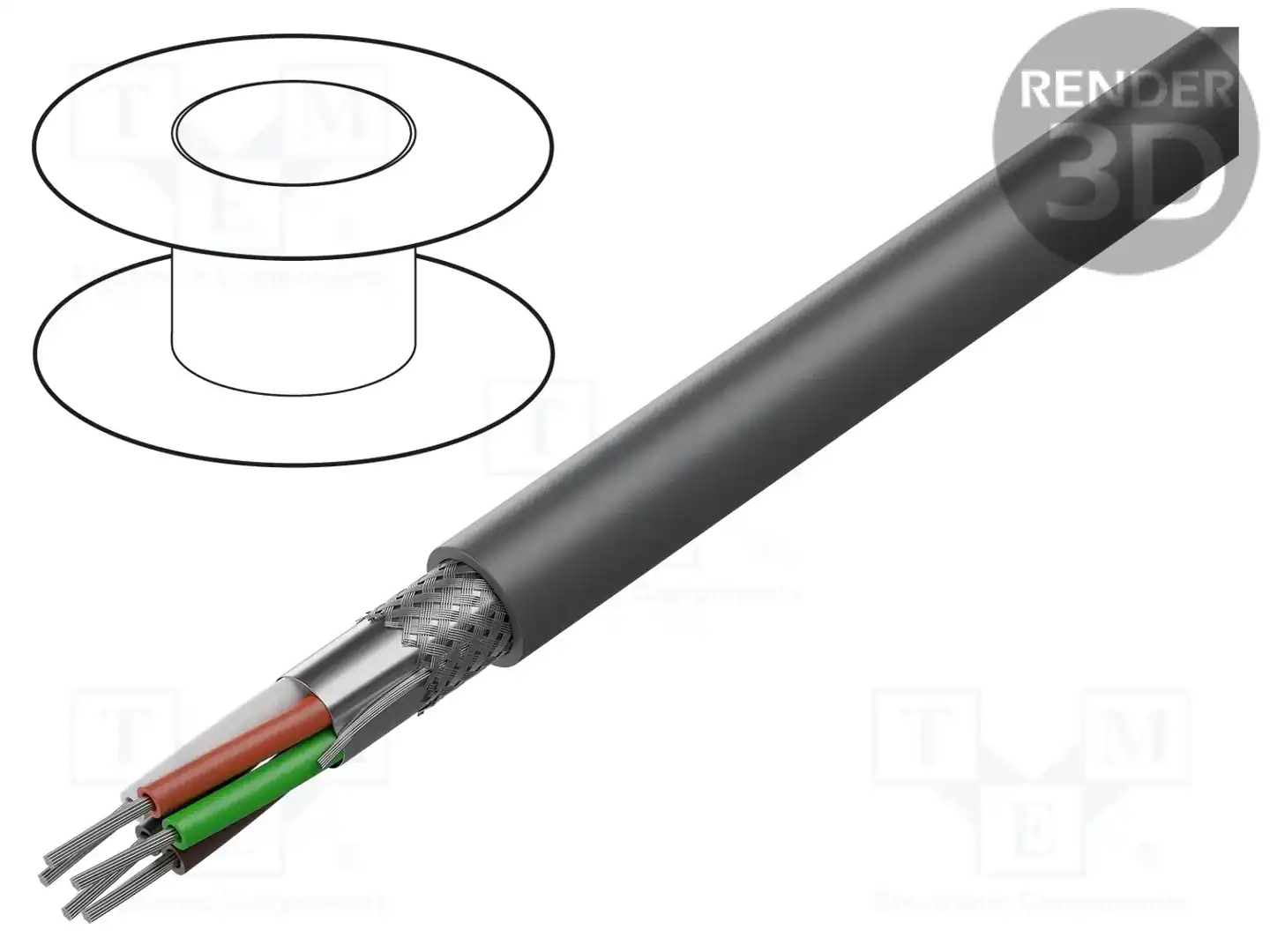 ALPHA WIRE 6337 SL001 — Провода многожильные экранированные