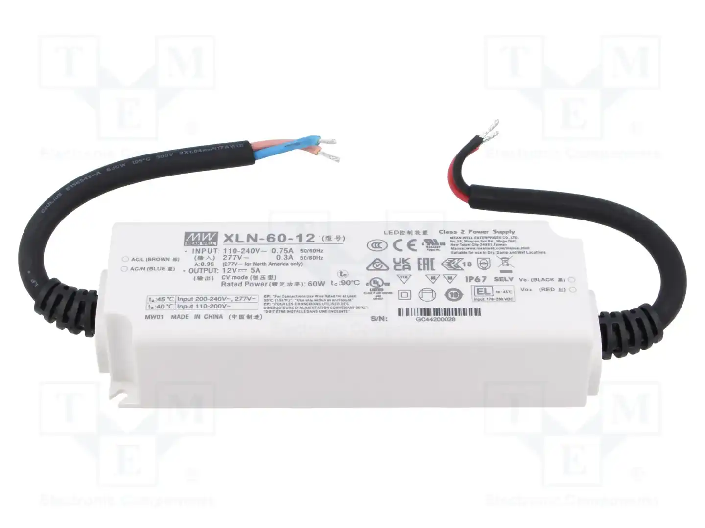 MEAN WELL XLN-60-12 — Блоки питания для LED