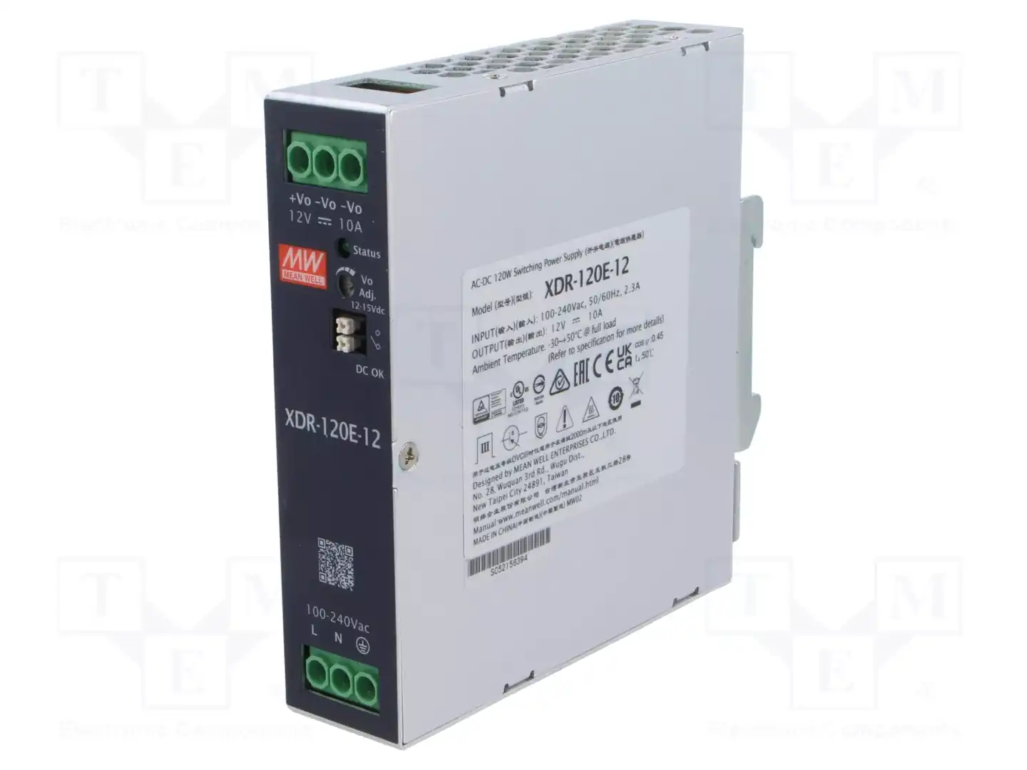MEAN WELL XDR-120E-12 — Блоки питания на DIN-рейку