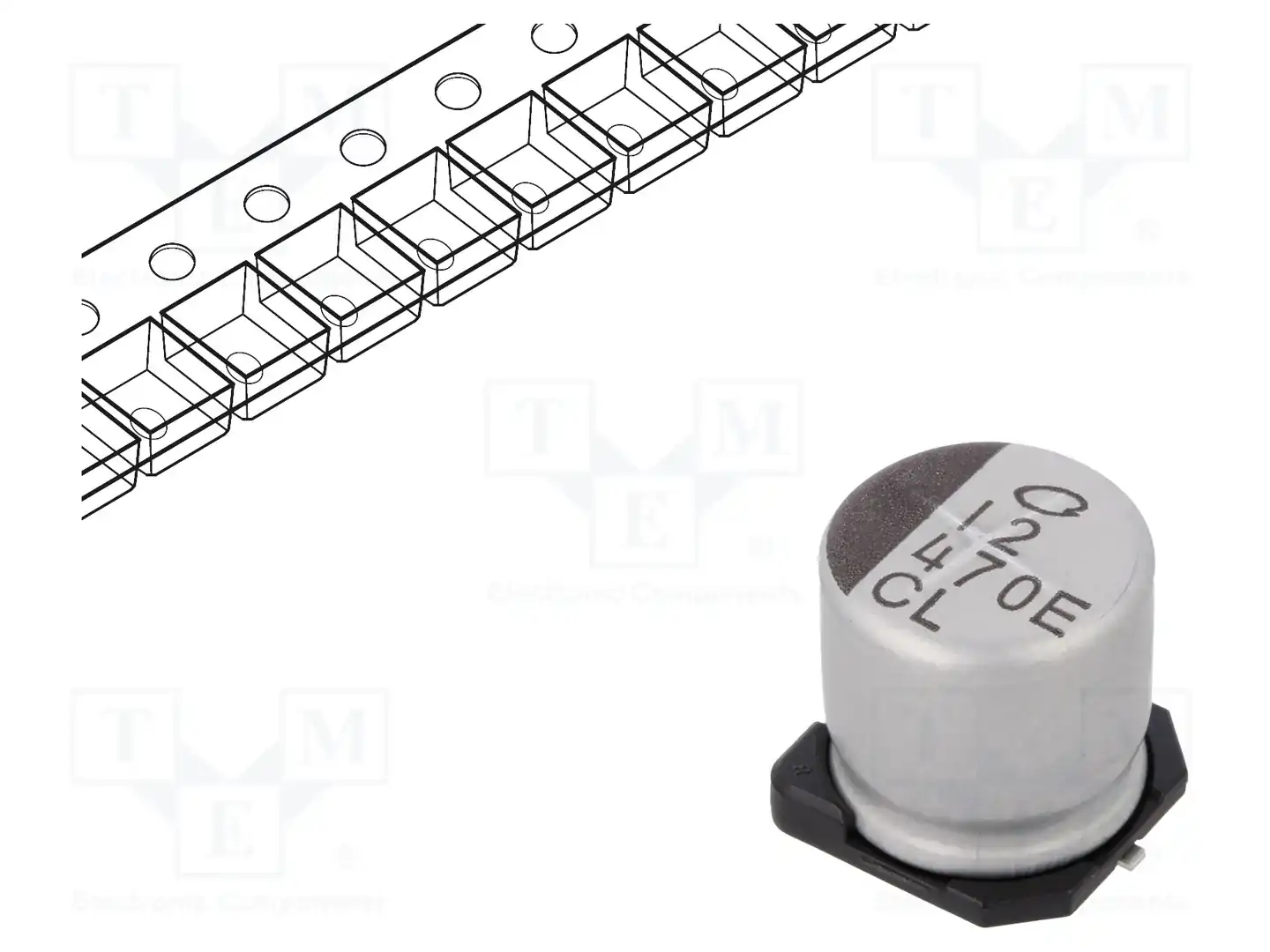 NICHICON UCL1E471MNL1GS — Конденсаторы электролитические SMD