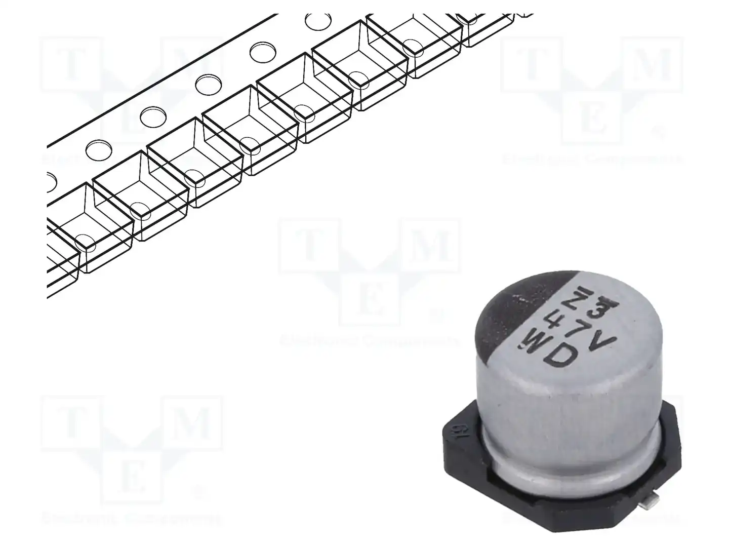 NICHICON UWD1V470MCL1GS — Конденсаторы электролитические SMD