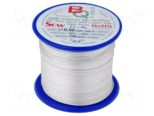 BQ CABLE SCW-0.60/250 — Проволока медная посеребренная