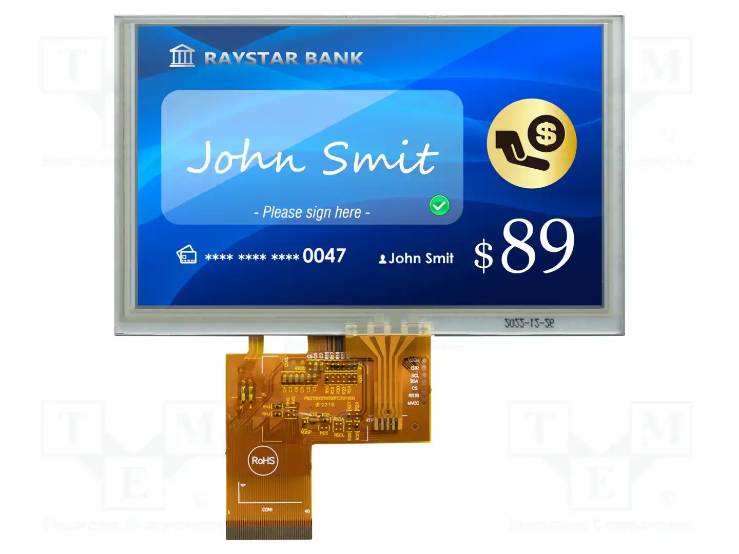 RAYSTAR OPTRONICS RFF500F-AYW-DNS — Дисплеи TFT