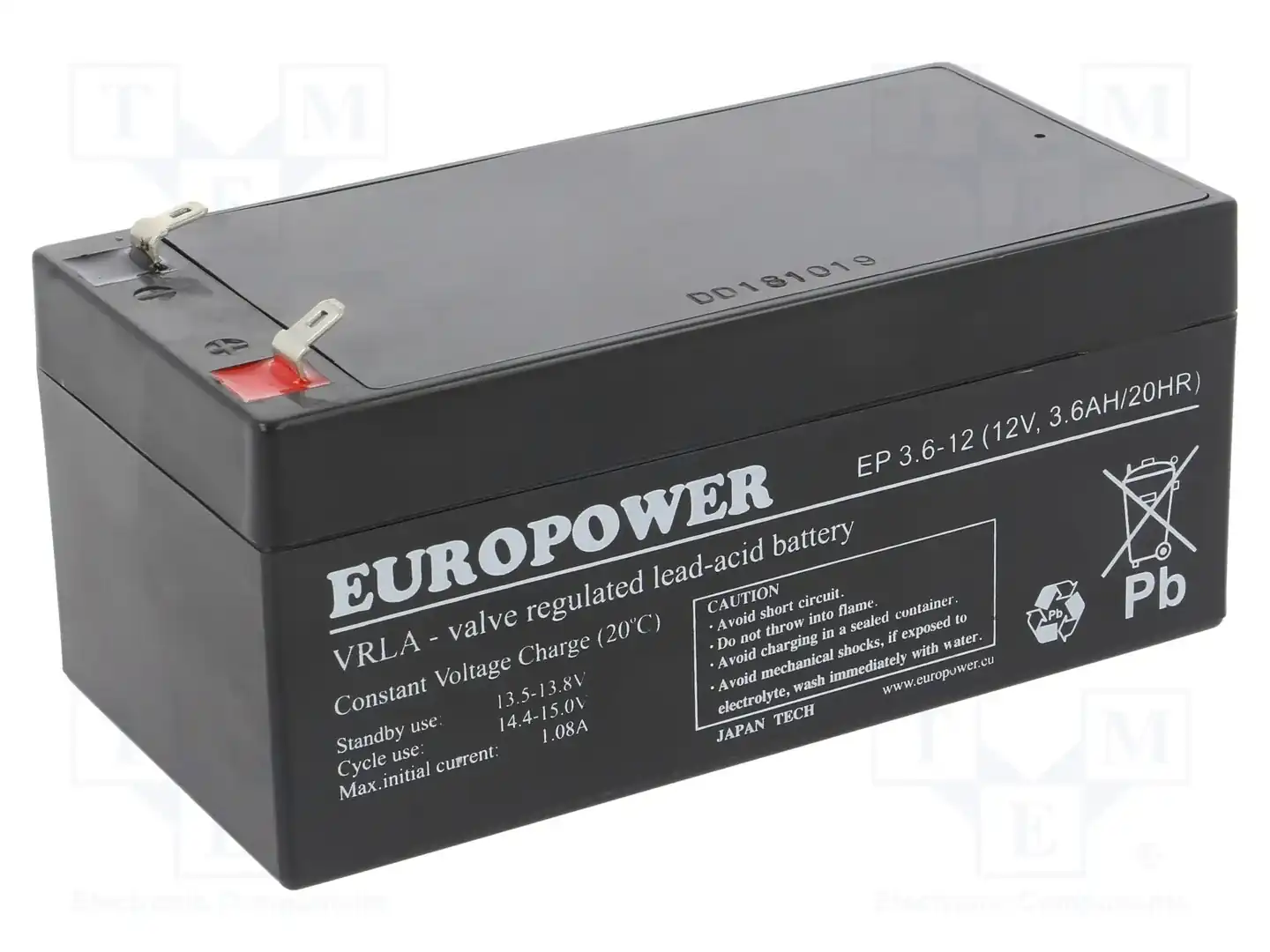 EUROPOWER EP 3,6-12 — Аккумуляторы кислотные