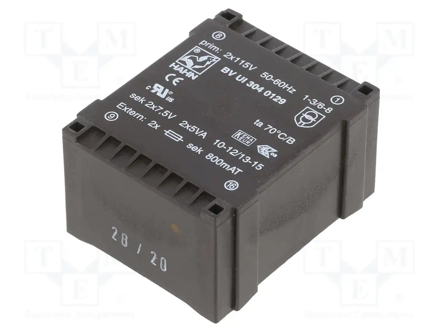HAHN BV UI 304 0129 — Трансформаторы PCB
